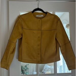 Zara faux suede snap button jacket Size XS
